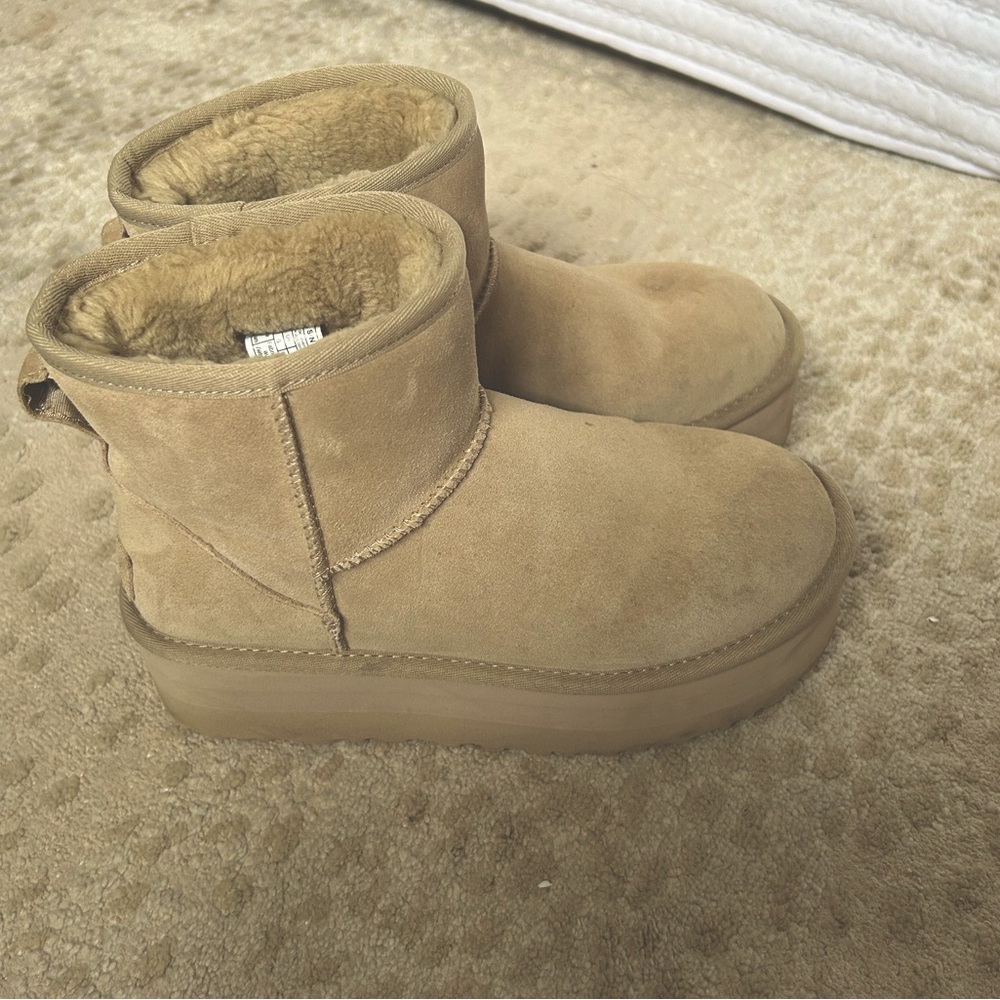 UGG Classic Mini Platform in Mustard Seed size 7